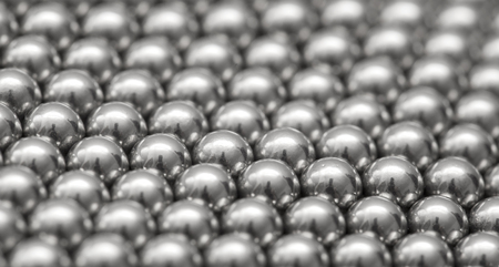 magnetic ball bearing tiling in perfect hexagonal gridの写真素材