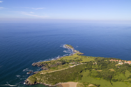 Cantabria, Liendo municipality, view from above over the coast