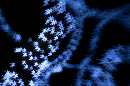 Christmas stars  background, special bokeh effect on black