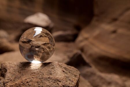 Gran Canaria, Barranco de las Vacas, ie Cows Ravine, crystal ball photography
