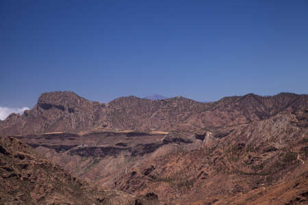 Gran Canaria, landscape of the central montainous part of the island, Las Cumbres, ie The Summitsの写真素材