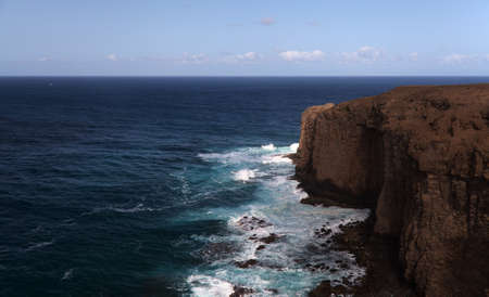 Gran Canaria, landscape of steep eroded north west coast of Galdar and Agaete municipalities, hike...