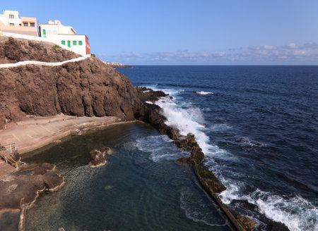 Gran Canaria, steep cliffs of the north coast
Sardina del Norte areaの写真素材