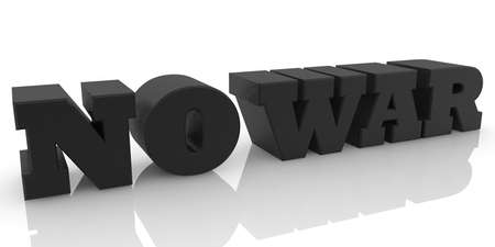 NO WAR concept in black on whiteの写真素材