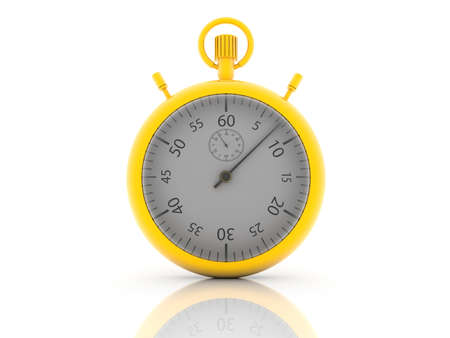 Gold timer on white background