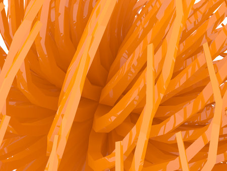 Abstract orange spiral background. 3d rendering, 3d illustration.の写真素材