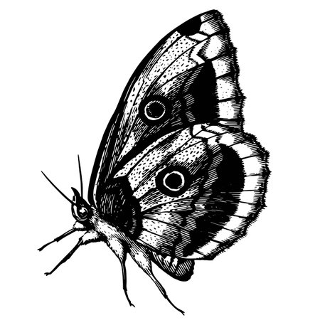 Sketch of a beautiful butterflyのイラスト素材