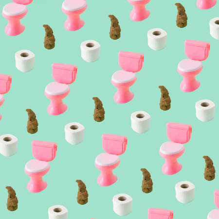 Toilet pattern. Creative concept of hygiene and cleanliness.