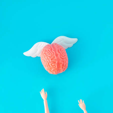 The departure of the brain. Liberation, emotions, psychology. Minimal funny and psychological...