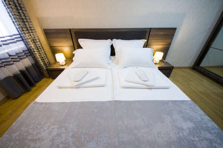 House,apartment,hostel and hotel bad room interior in Tbilisi, Georgiaのeditorial素材