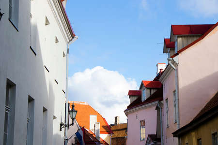 TALLINN, ESTONIA - OCTOBER 20,2017 - Building in the old town, famous landmarks