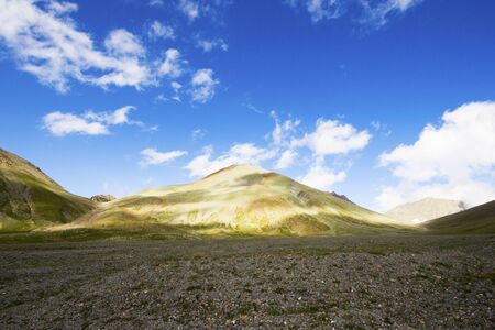 Amazing and beautiful mountain range landscape, peak and hill in Georgia.の写真素材