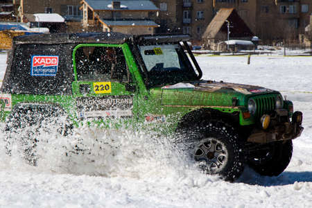 Off road festival, competition and championship in Bakuriani, Georgiaのeditorial素材