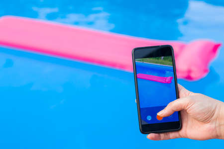 Wooden material background and texture, pattern of the wood. Horizontal lines, rings and geometry symmetry.の写真素材