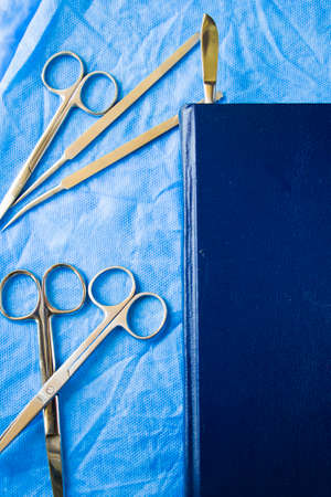 Dissection Kit - Stainless Steel Tools for Medical Students of Anatomy, Biology, Veterinary, Marine Biology and learning bookの写真素材