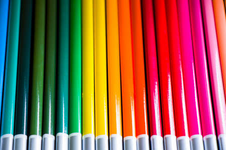 Colorful multicolored pencils for drawing and painting, color variationsの写真素材
