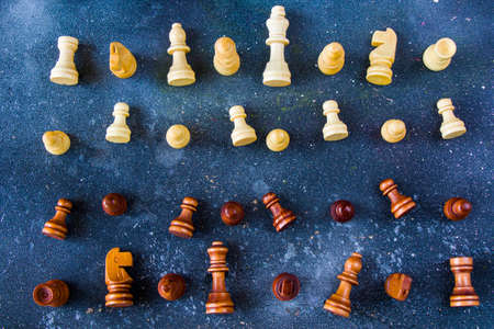 Checkmate and chess figures close-up, boardgameの写真素材