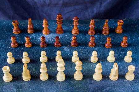 Checkmate and chess figures close-up, boardgameの写真素材