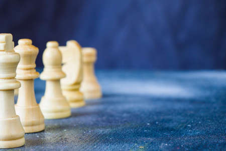 Checkmate and chess figures close-up, boardgameの写真素材