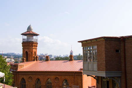 Tbilisi, Georgia - September 24, 2020: Tbilisi Botanical street, old famous houses and city view,...