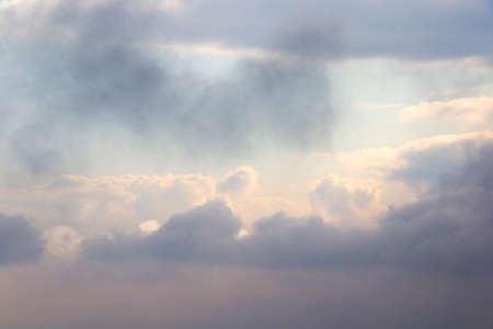 Cloudy sky landscape background, clouds during sunset