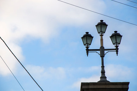 Rikhe park in the city center, old town and landmarks, historical buildings in Tbilisi.の写真素材