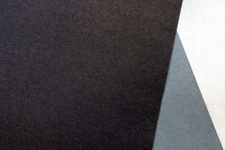 Grey, black and white papers background and texture, pattern of paper, geometric figuresの写真素材