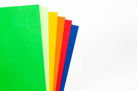 Colorful paper background, paper board and geometric figures, pastel coloredの写真素材