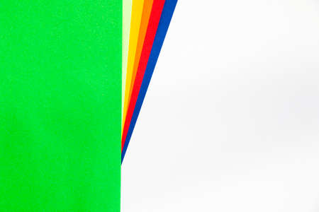 Colorful paper background, paper board and geometric figures, pastel coloredの写真素材