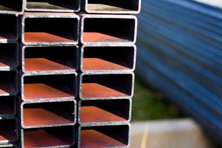 Iron building material close-up, background of iron and manufacture, metal plates
