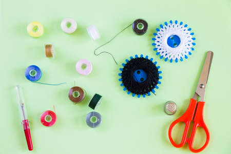 sew set, sew things, needle and saw and other thingsの写真素材