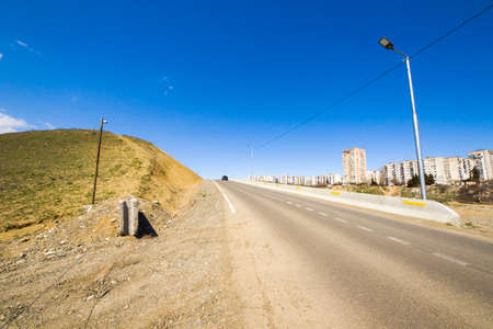 Highway and road landscape and view in Tbilisi, Georgia