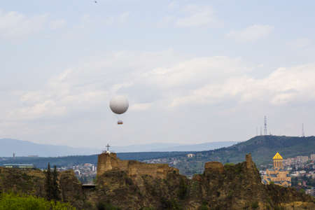 Tbilisi city view and cityscape, capital of Georgia, old famous architecture and building