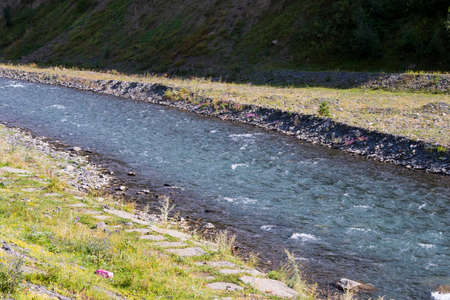 River landscape and view in Juta, Georgiaの写真素材