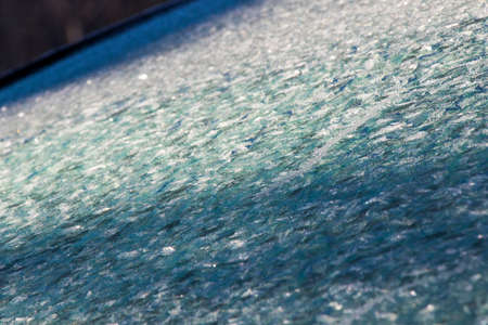 Frozen window and glass, frozen dew water pattern and texture, beautiful wallpaper