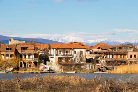Mtskheta, Georgia - January 14, 2022: Old famous town in Georgia, Mtskheta. Old houses travel...
