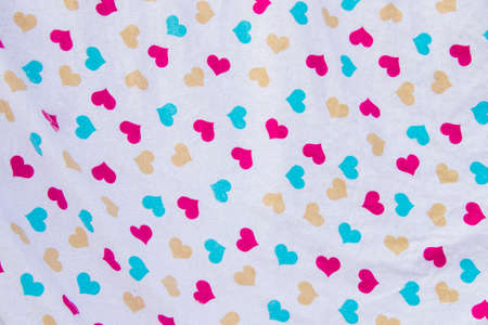 Heart symbols on the white background