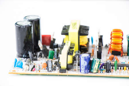 Electronic motherboard and isometric processor and microchipの写真素材