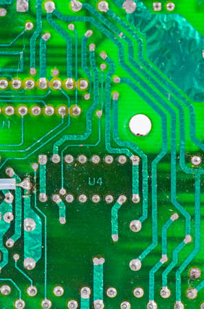 Electronic motherboard, isometric processor microchip on the white backgroundの写真素材