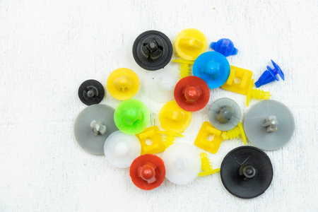 Car and auto plastic clips kitの写真素材
