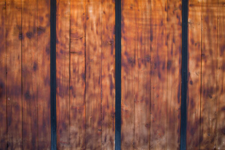 Wooden wall background, empty wooden texture and patternの写真素材