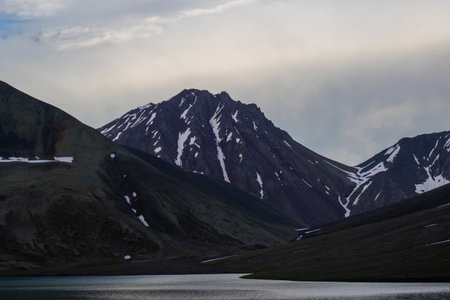 Khelistsadi lake in truso, Georgia. mountain lake landscapeの写真素材