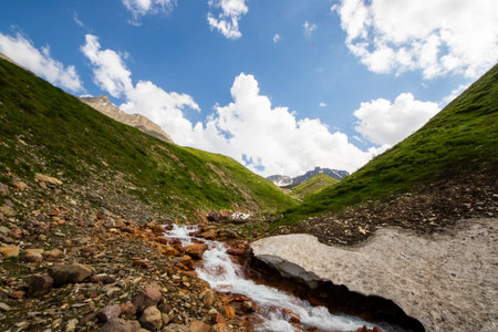 River in the mountain of Georgiaの写真素材