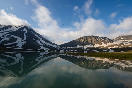 Khelistsadi lake in truso, Georgia. mountain lake landscapeの写真素材