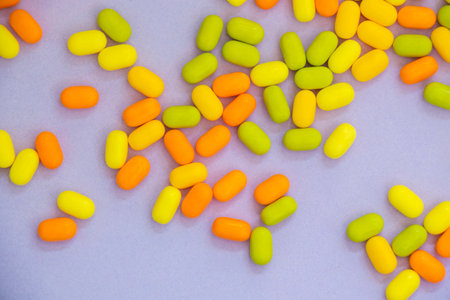 Candy on the colorful backgroundの写真素材