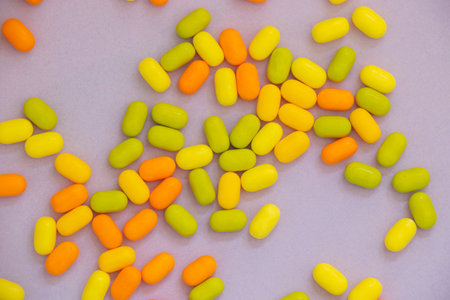 Candy on the colorful backgroundの写真素材