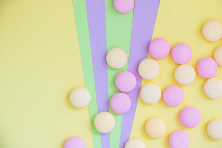 Candy on the colorful background, beautiful wallpaperの写真素材