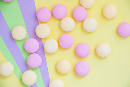 Candy on the colorful background, beautiful wallpaperの写真素材