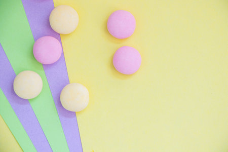 Candy on the colorful background, beautiful wallpaperの写真素材