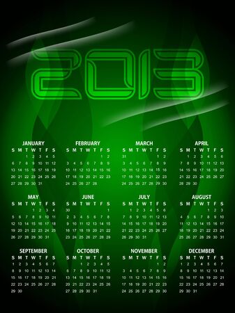 beautiful calendar design for 2013のイラスト素材